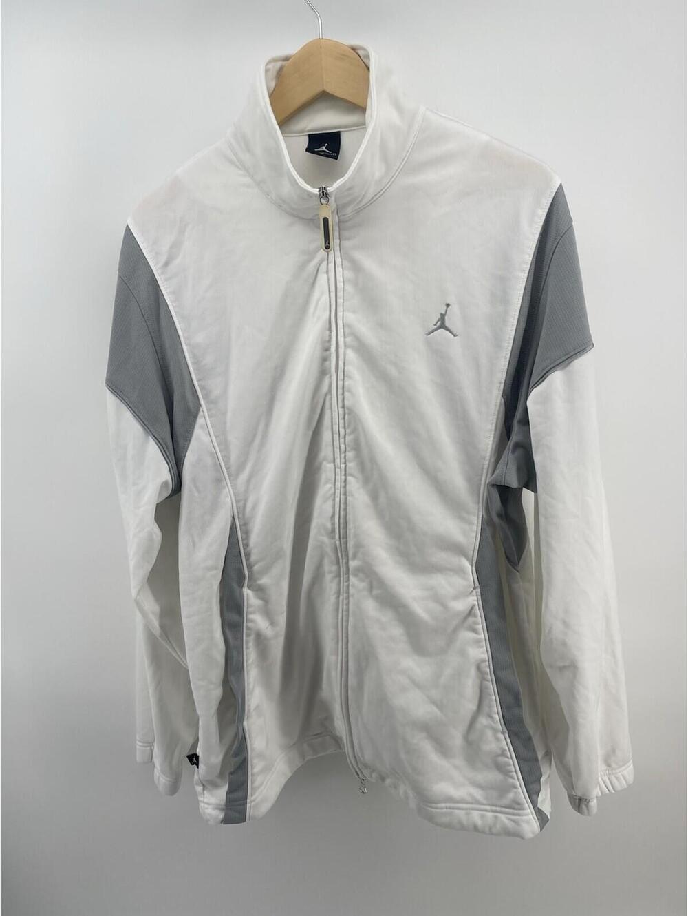 NIKE Air Jordan Jumpman  Gray/ White Basketball‎ Zip Up Jacket Size L